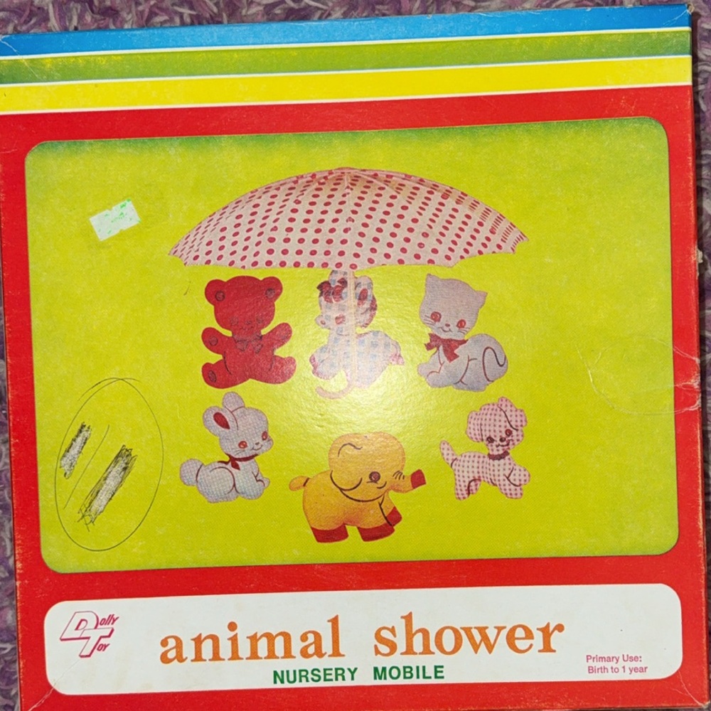 Animal Shower Nursery Mobile - Vintage 70s